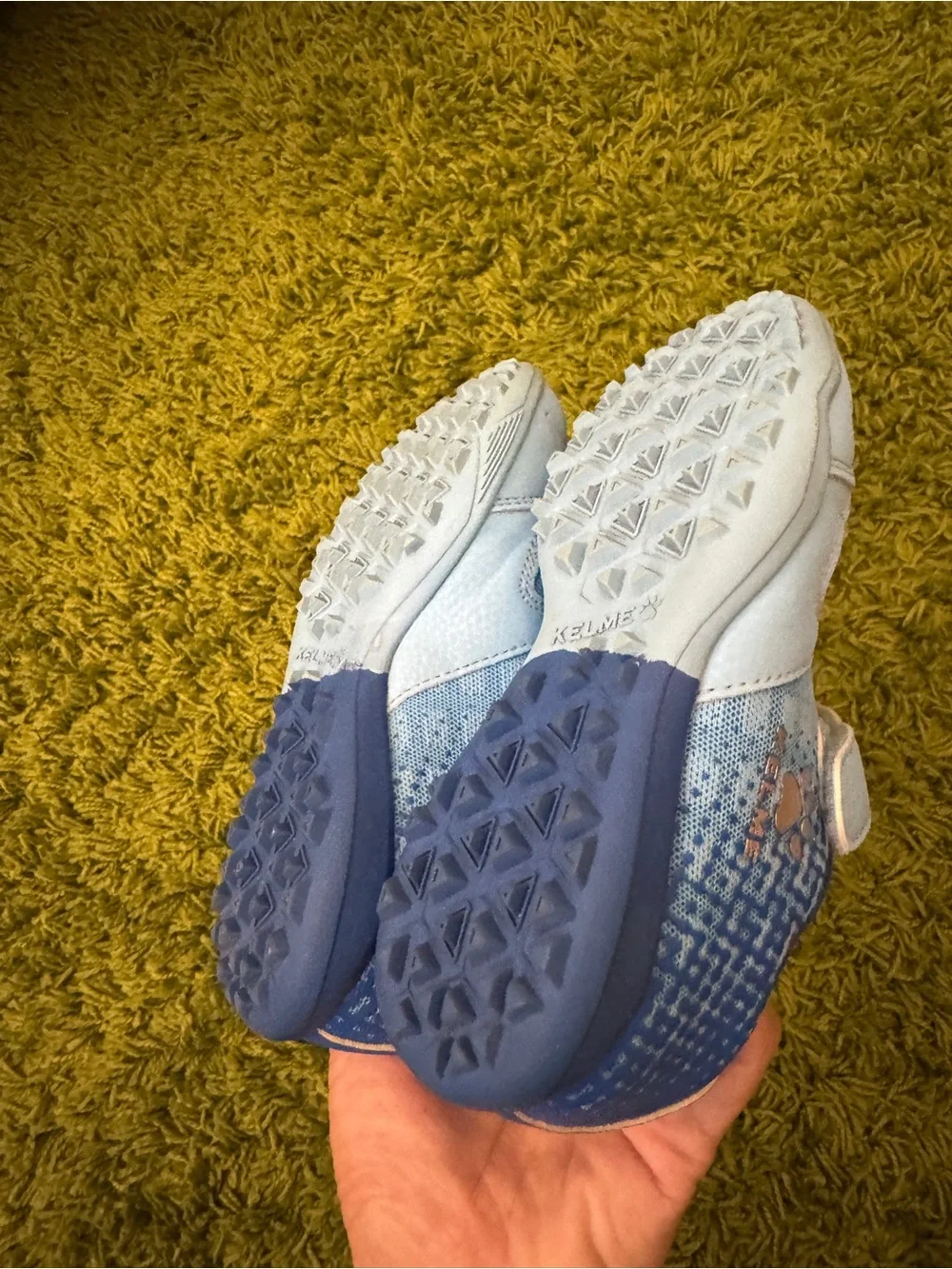 KELME Kids' Light Blue Velcro Athletic Sneakers